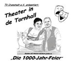 Foto von Plakat für das Stück "Die 1000-Jahr-Feier"